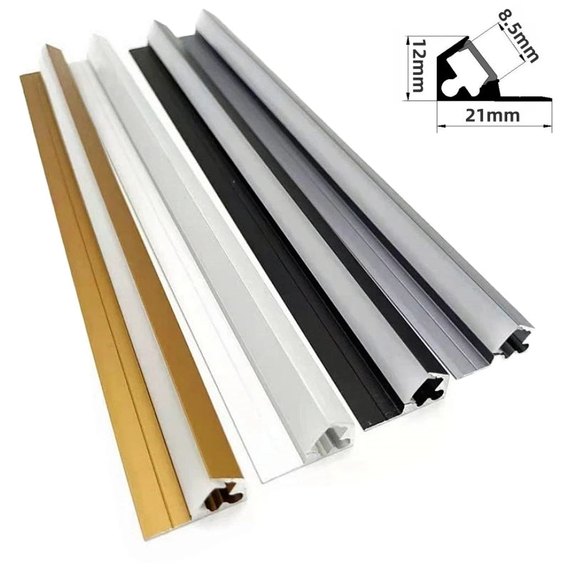 Ultra-Thin Led Cabinet Shelf Edge Aluminum Profile 45