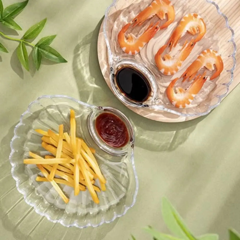 Transparent Shell Dish Vinegar Discs Creative Dumpling Plate