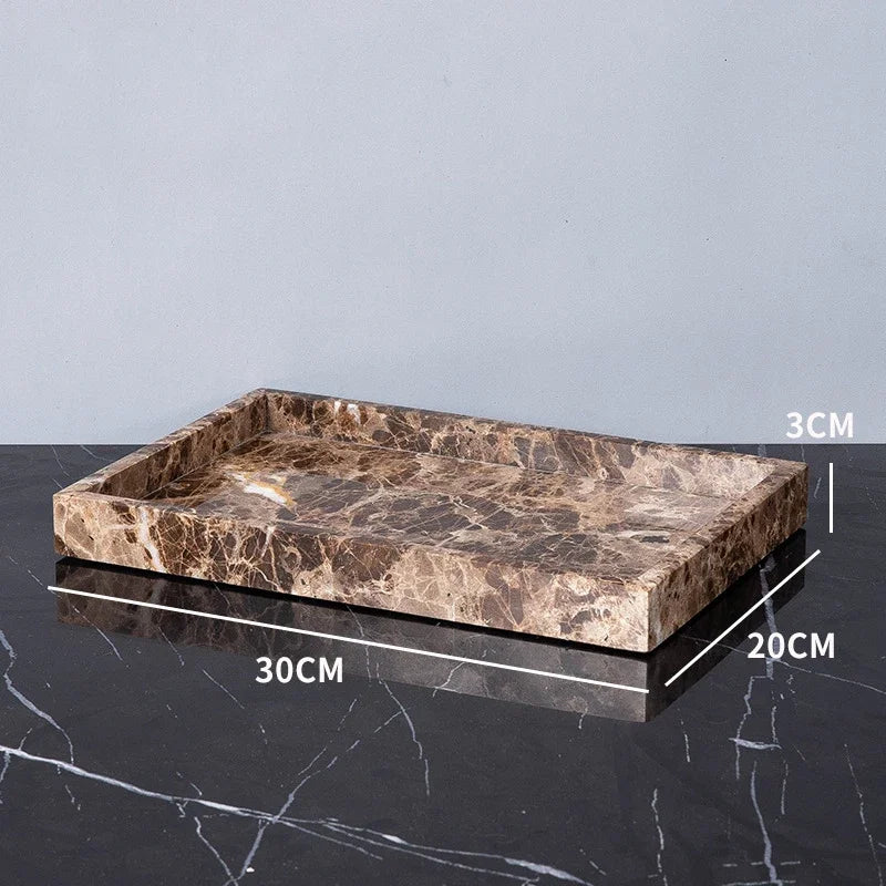 Dark Natural Marble Bathroom Brown Luxury Toothbrush Holder