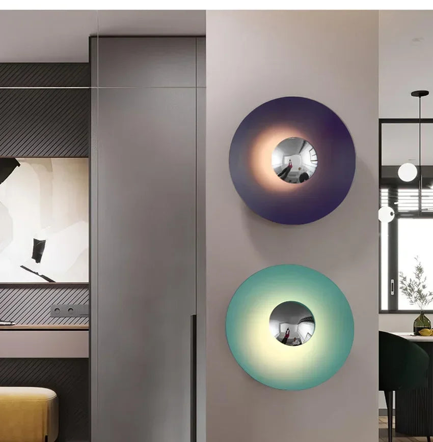 Modern Minimalist Designer Led Wall Light Dish Foyer