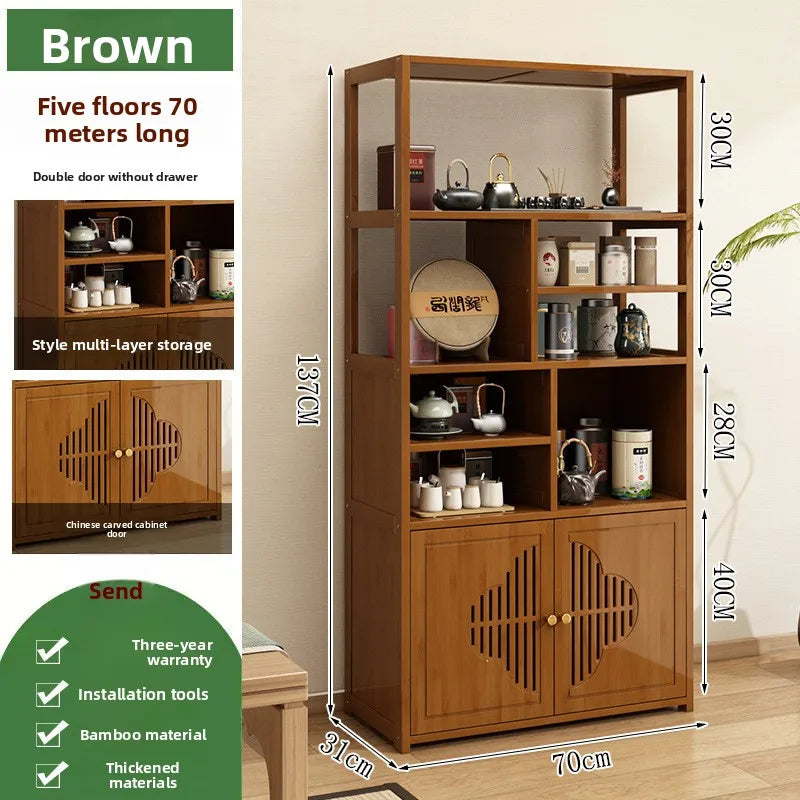 Tea Cabinet Locker Living Room Tea Table Against