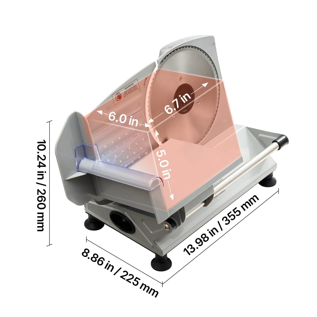 Succebuy 7-10 Inch Meat Slicer Electric Deli Slicer