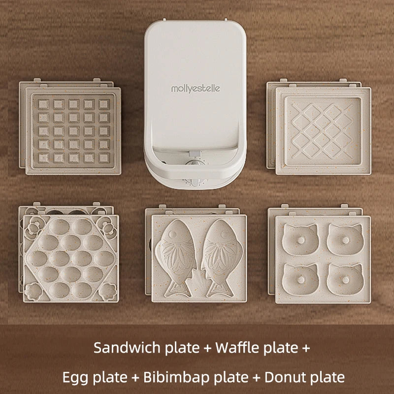 600w Electric Sandwich Maker Waffle Maker Multi-Baker Breakfast