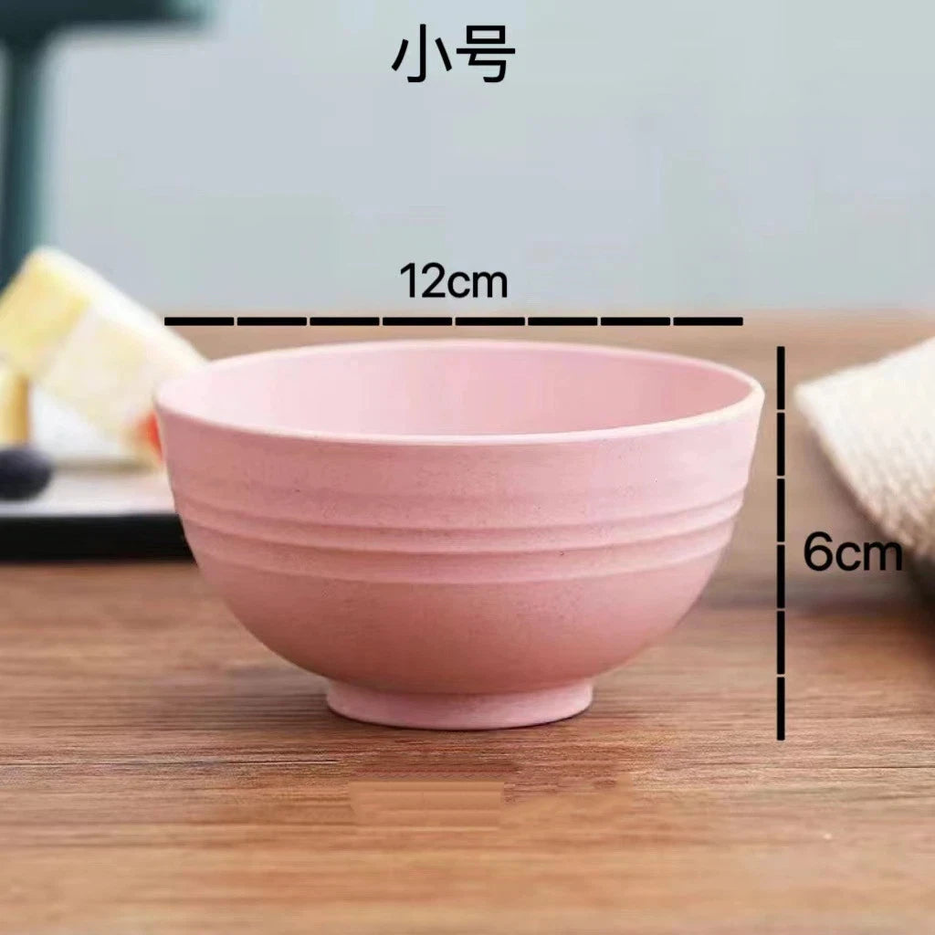 Children Bowl Sustainable Wheat Straw Tableware Kids Family