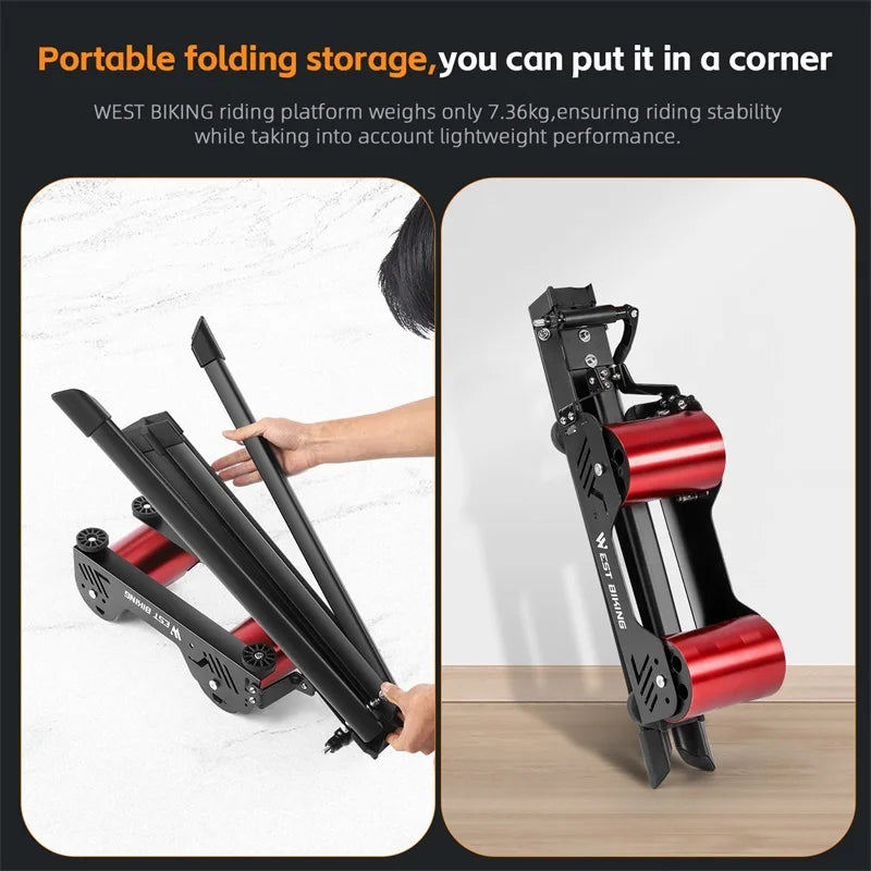 West Biking Bicycle Magnetic Resistance Roller Training Stand