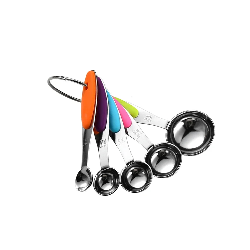 5/10pcs Stainless Steel Measuring Cups Spoons Baking Cake