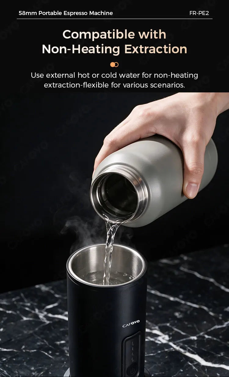 Cafovo Pe2 Wireless Espresso Machine 58mm Bottomless Portafilter