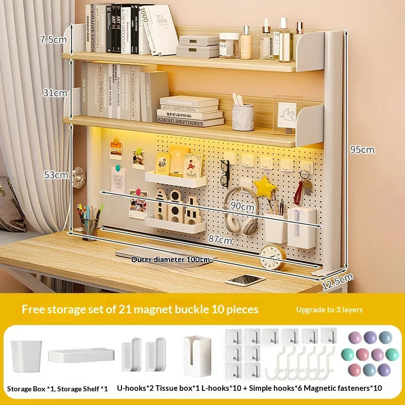 Desktop Storage Rack Pegboard Desk Organizer Shelfcomputer