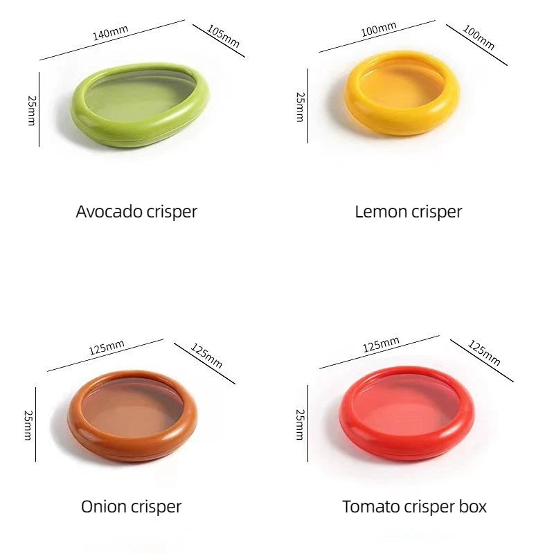 1pc/4pc Silicone Fruit Vegetable Fresh-Keeping Box Food Storage