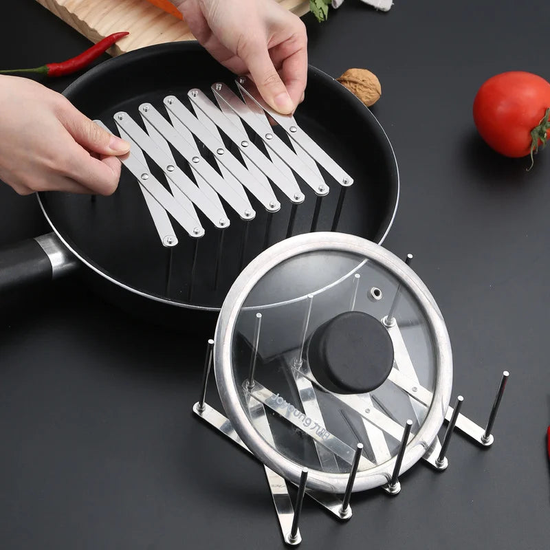 Stainless Steel Dish Rack - Adjustable Drainer Foldable