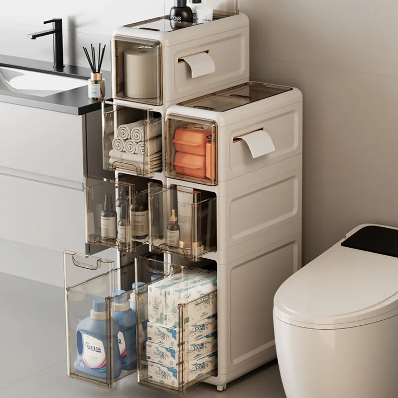 Drawer Type Bathroom Gap Cabinet Shelf Waterproof Storage