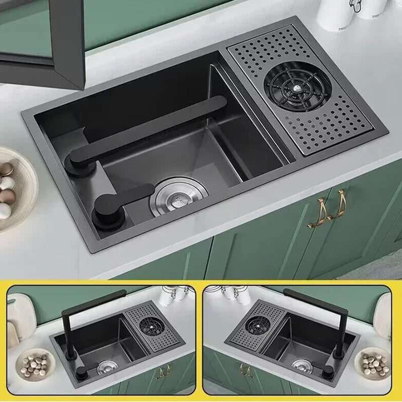 Asras Nano Black Small Size Sink Cup Washer
