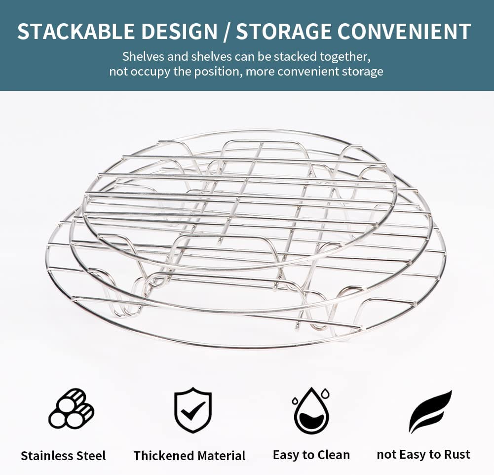 6/7/8 Inch Round Cooling Rack Stainless Steel Cooking