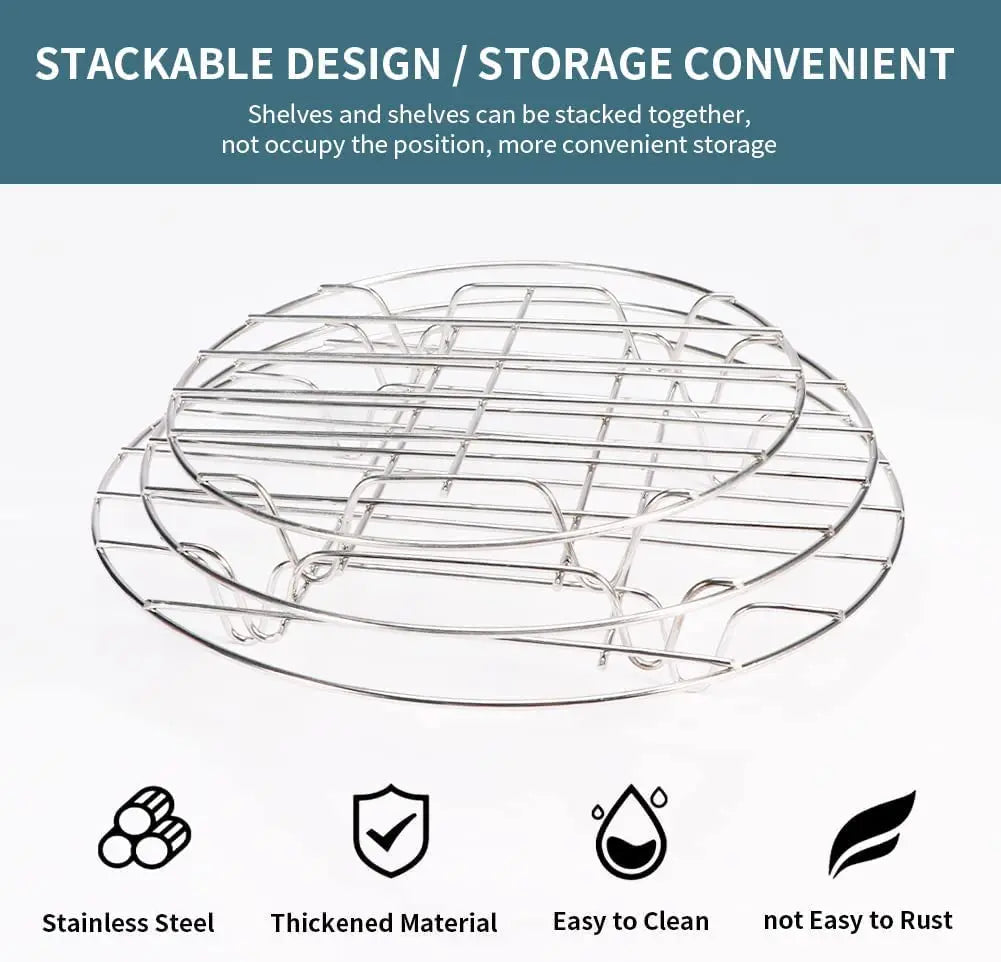 6/7/8 Inch Round Cooling Rack Stainless Steel Cooking