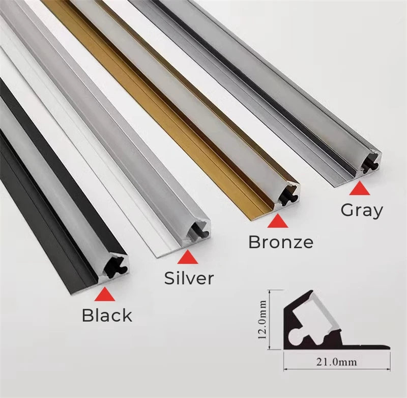 Ultra-Thin Led Cabinet Shelf Edge Aluminum Profile 45