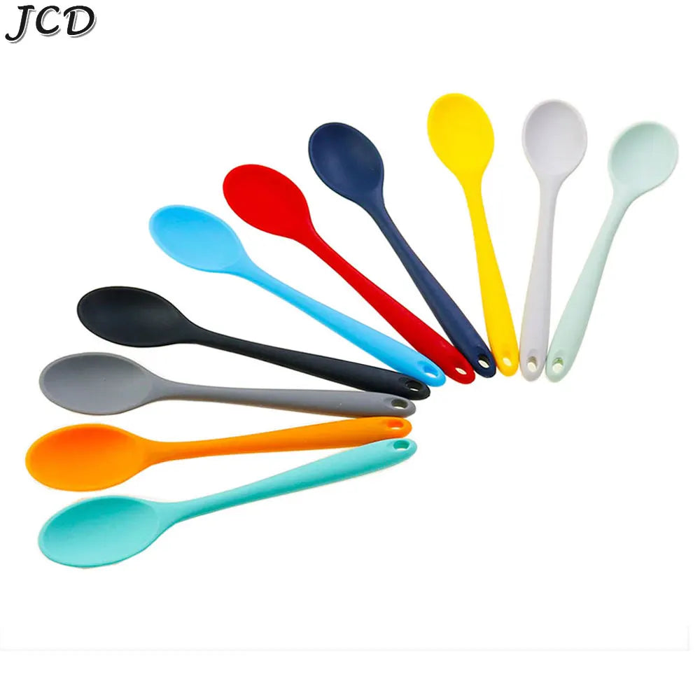 Jcd Silicone Spoon Long Handle Kids Mixing Soup