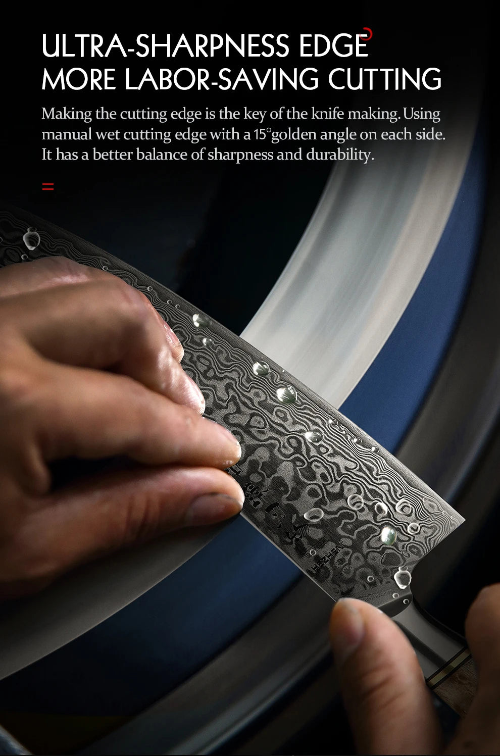 Hezhen Knife 1-7pc Damascus Steel Knives Chef Knife
