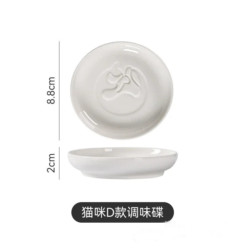 1pcs Ceramic Taste Dish Animal Small Plate Creative