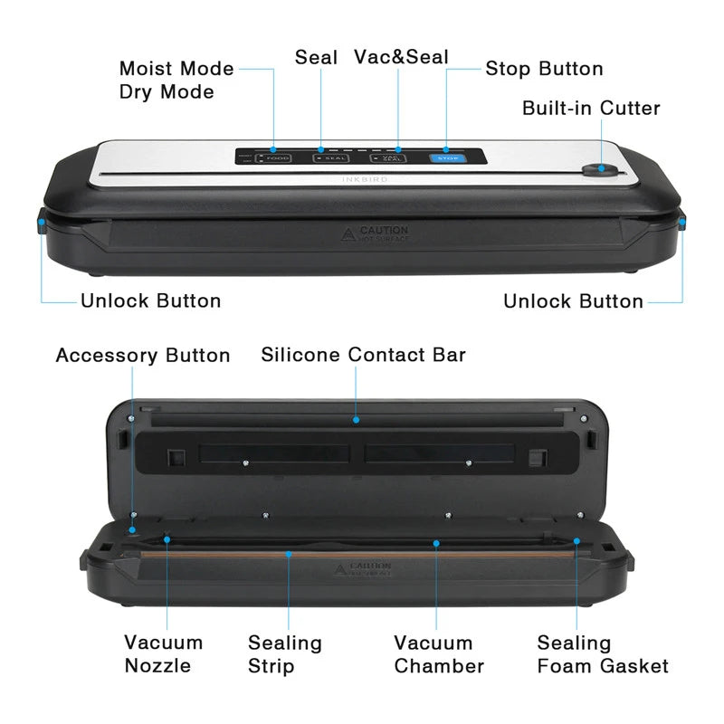 Inkbird 3rd Vacuum Sealer Starter Kit -80kpa Strong