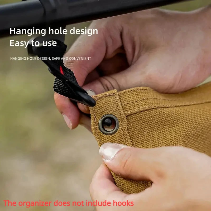 Outdoor Canvas Utensil Organizer Wall Mounted Paper Towel