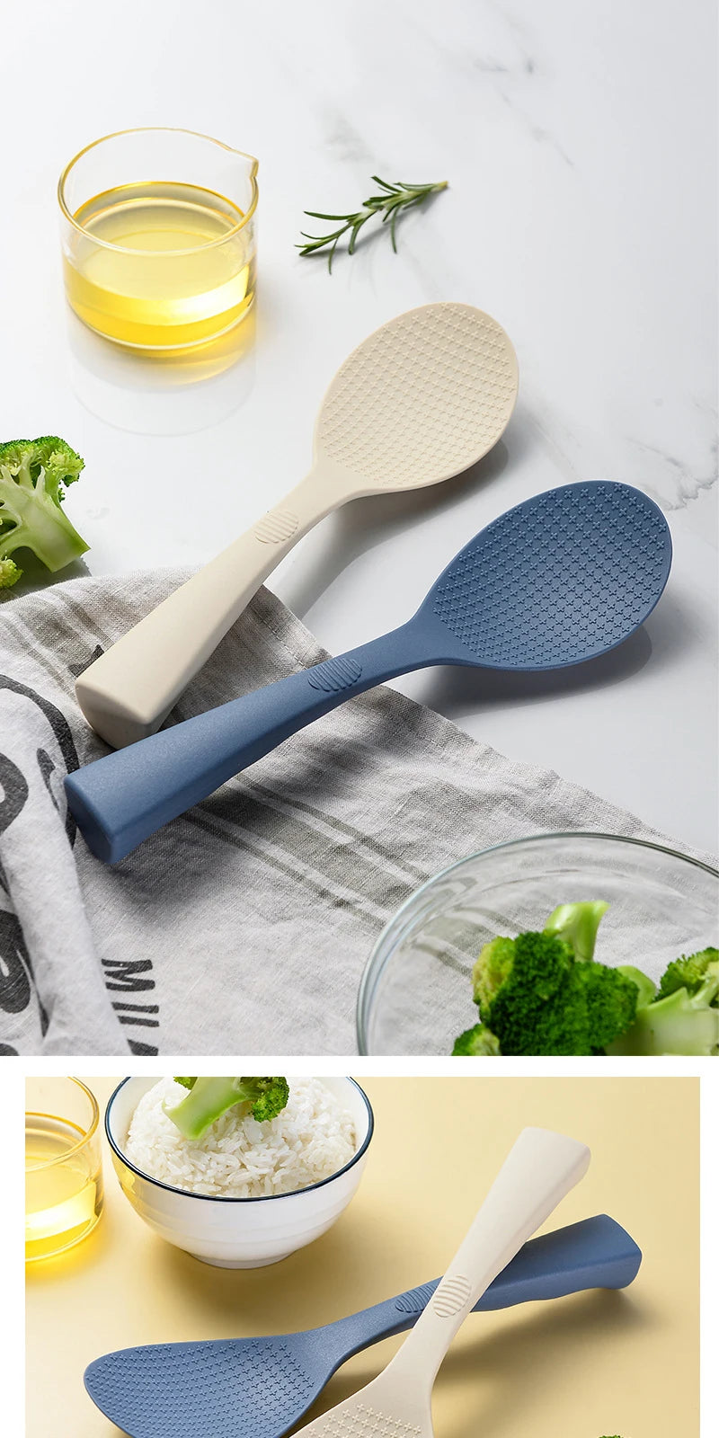 1/2 Silicone Spoon Non-Stick Cooking Spoon Anti-Scalding Pot