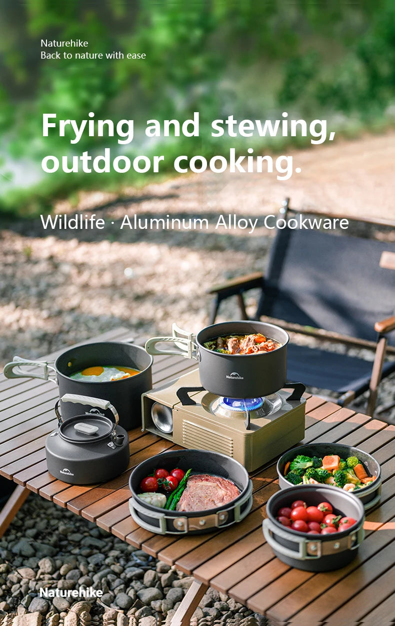 Naturehike Camping Cookware Kit Outdoor Frying Pan Kettle