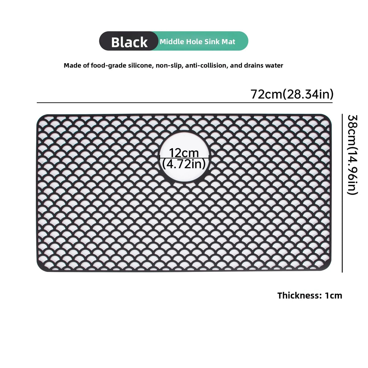 Sink Silicone Mat Anti-Scratch Honeycomb Pad Dishwashing Basin