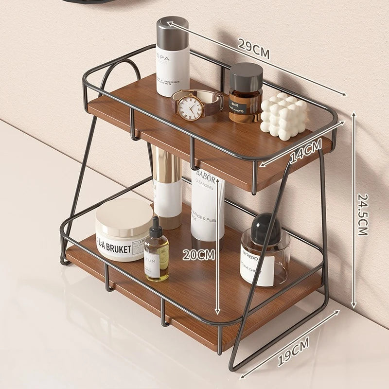 Bathroom Counter Organizer Tier Cup Riser Stand Display