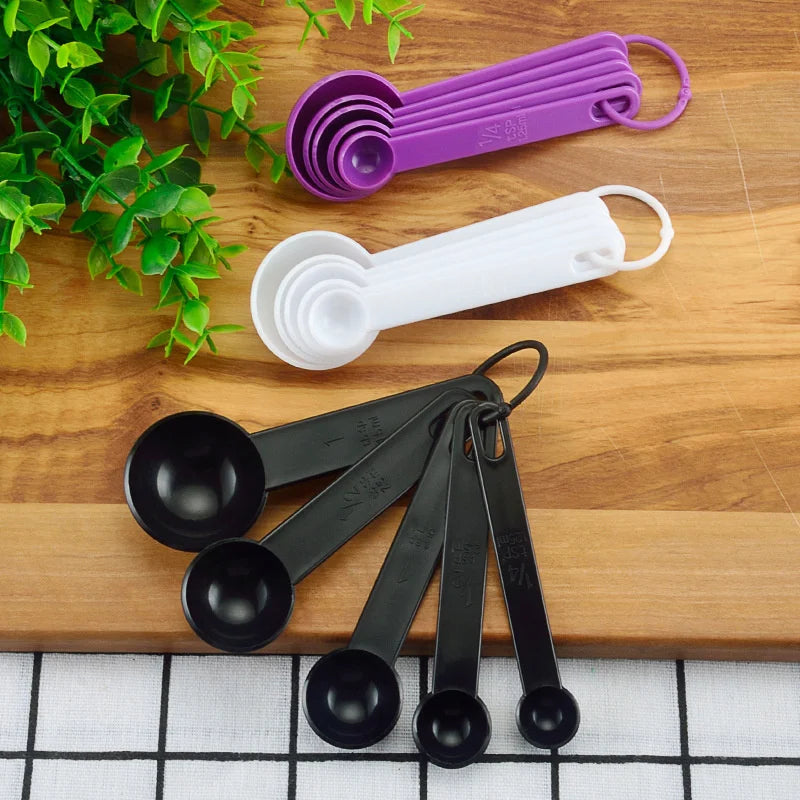 5pcs/Set Colors Measuring Spoon Coffee Teaspoon Sugar Scoop