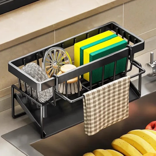 Sponge Holder Drain Rack Sink Organizer Dish Cloth
