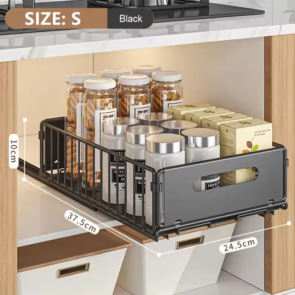Storage Rack Pull Out Cabinet Organizer Slide Drawer