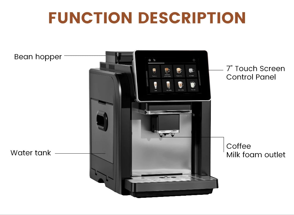 Mcilpoog Ws817 -7 Colorfautomatic Espresso Machine Milk Frother
