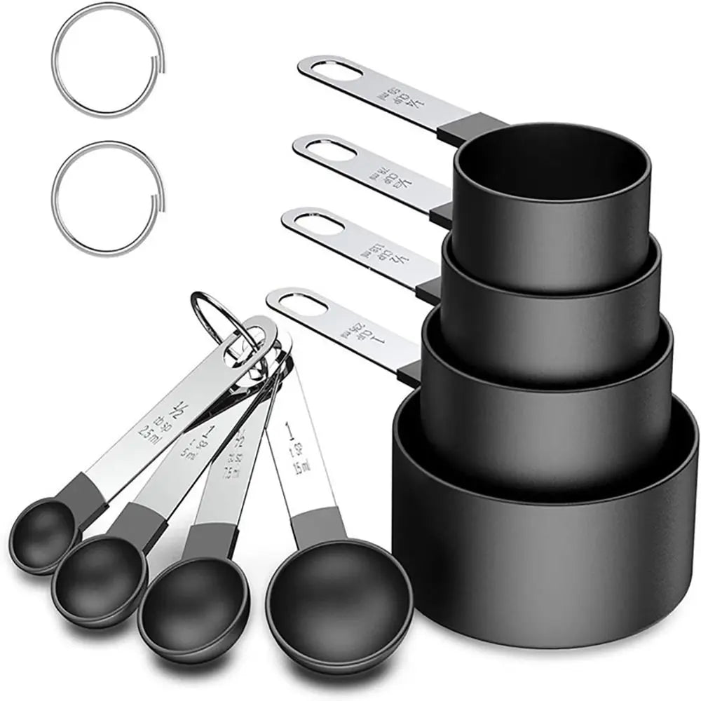 8pcs/Set Stainless Steel Handle Measuring Cups Measuring