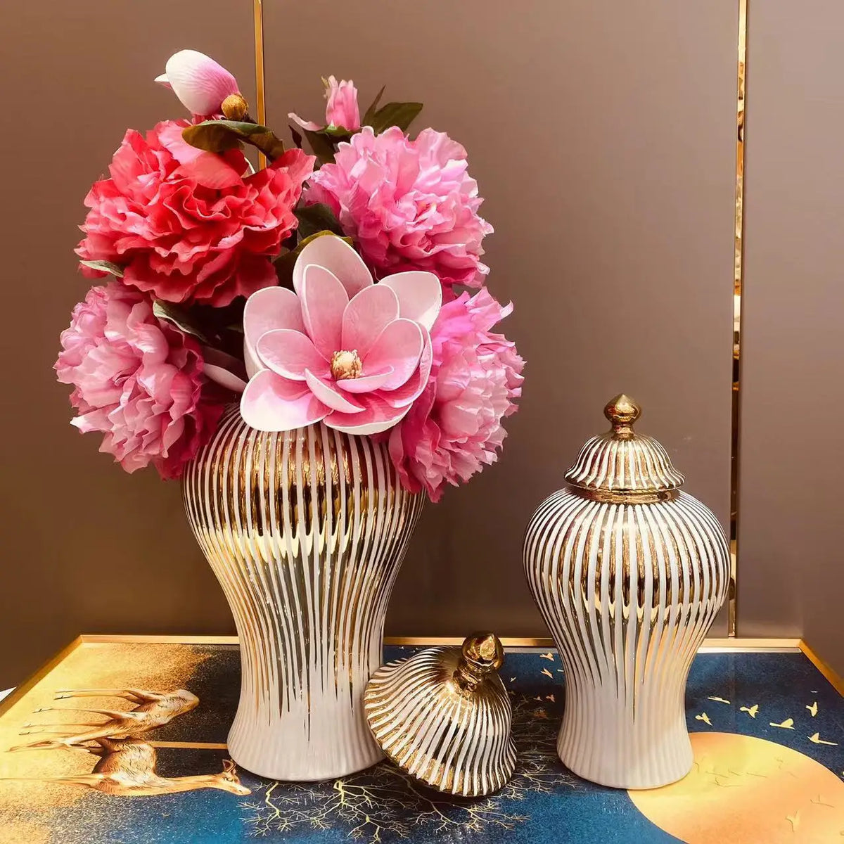 Vase Ceramic Luxury Electroplated General Jar European Ceramic