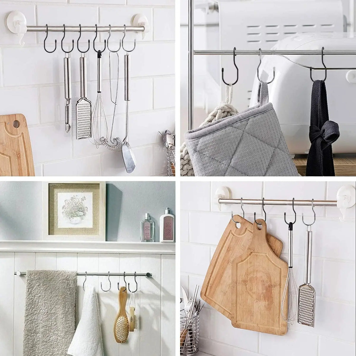 Shape Hooks Closet Hanging Twist Design Metal Bags
