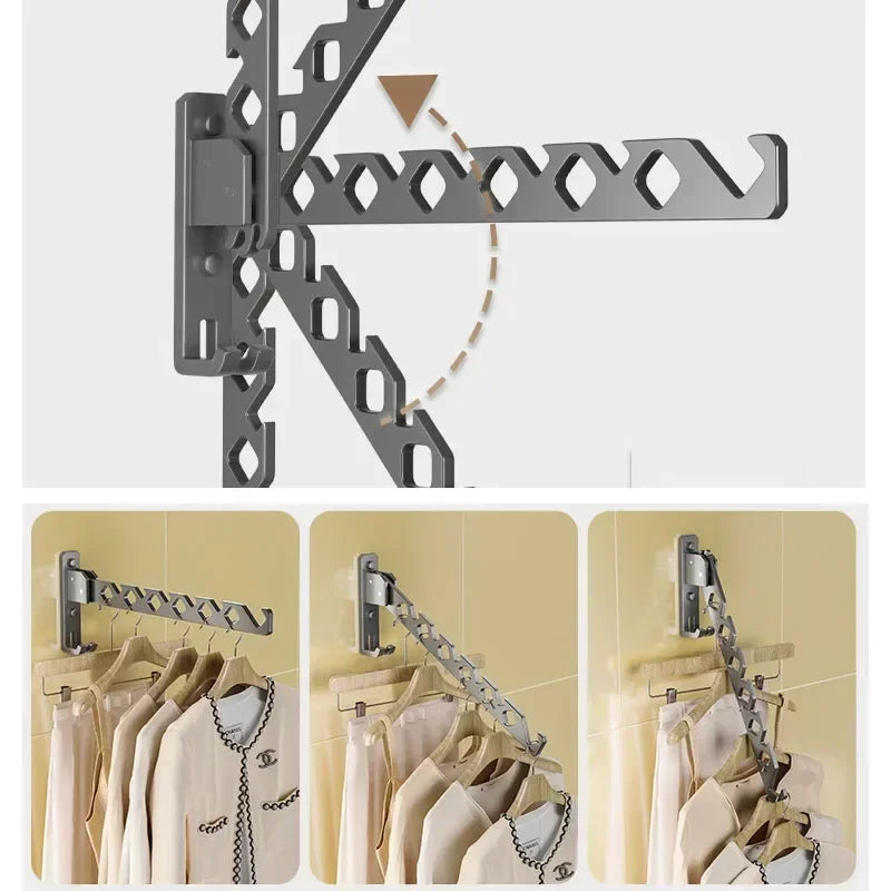 Clothes Drying Rack Collapsible Adjustable Angle Clothes Hanger