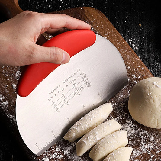 Dough Scraper Stainless Steel Pastry Dough Cutter Semicircular