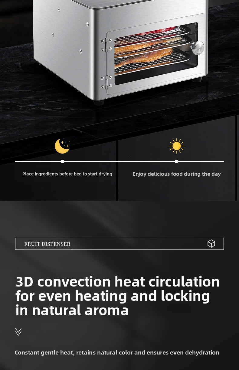 Commercial Grade 5-Layer Food Dehydrator Stainless Steel Drying
