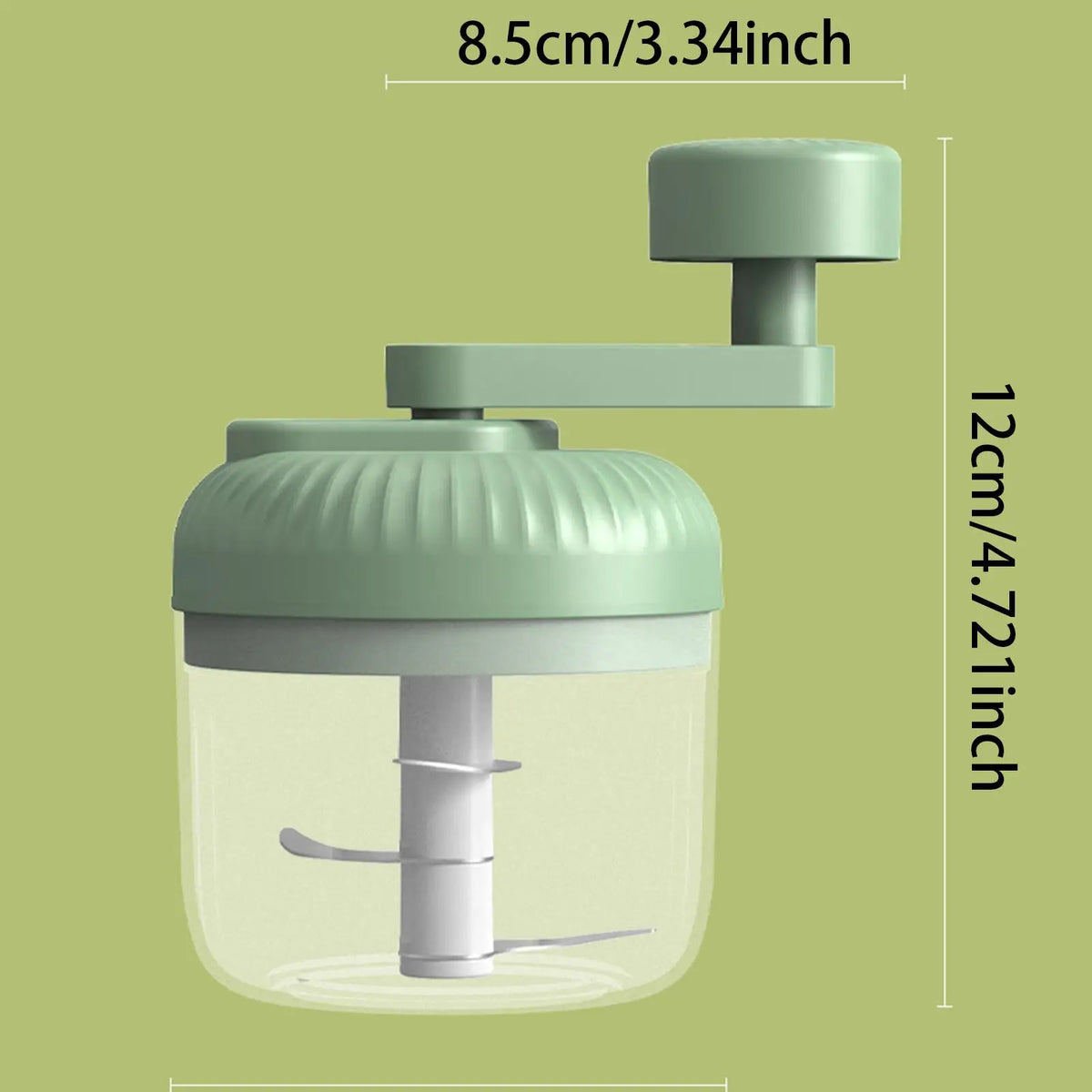 Vegetable Chopper Small Food Processor Hand-Cranked Food Chopper