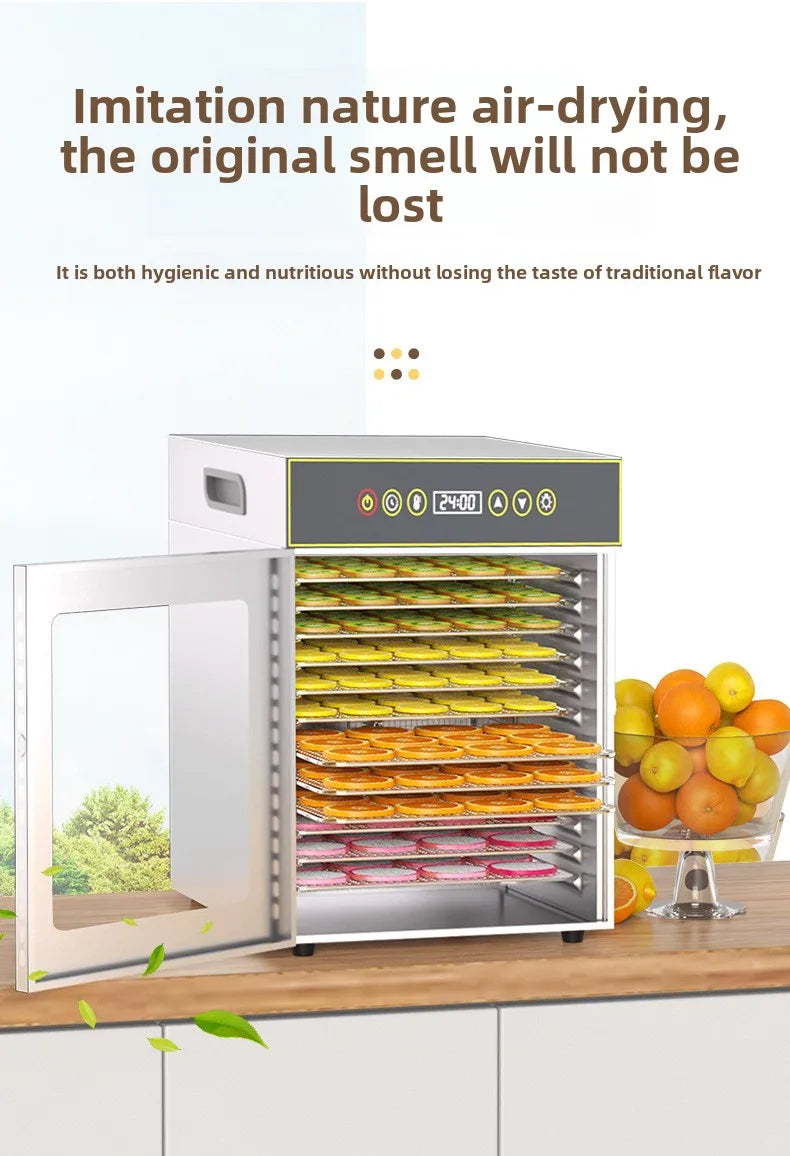 12-Tier Commercial & Food Dehydrator 750w Stainless Steel