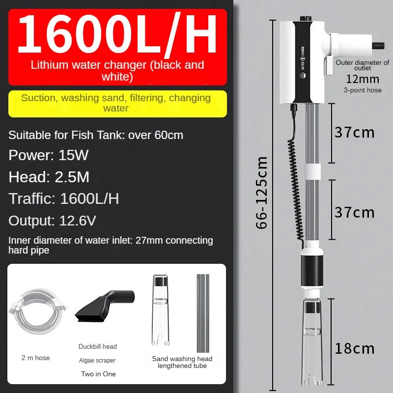 Fish Tank Water Exchanger Wireless Electric Water Pump