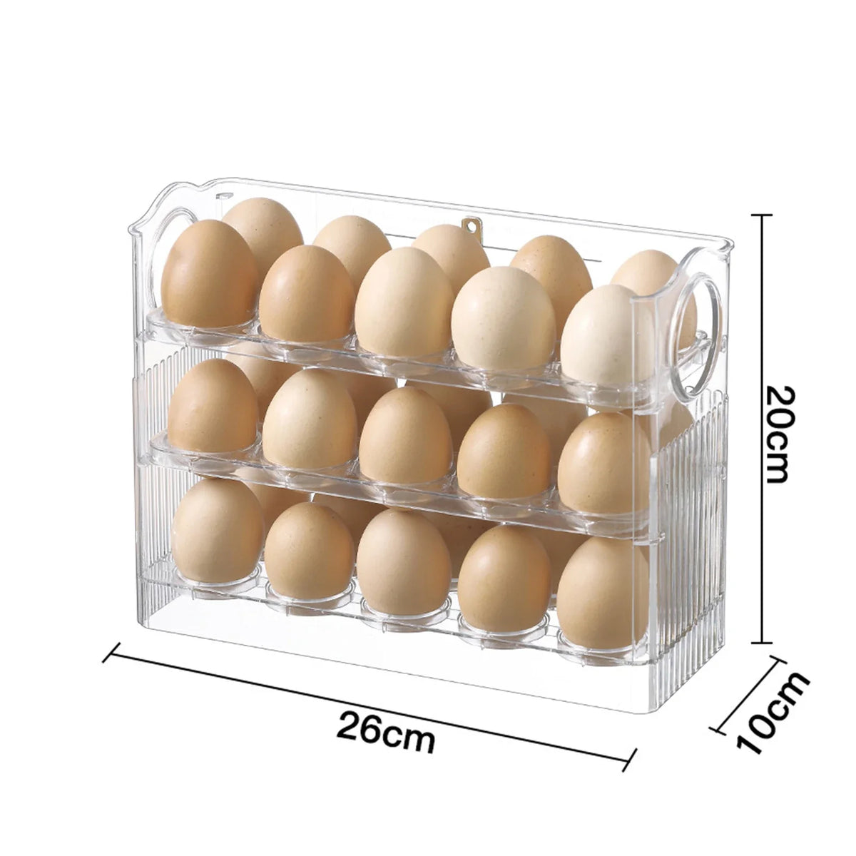 1pcs High-Capacity Multilayer Egg Storage Box Refrigerator Side