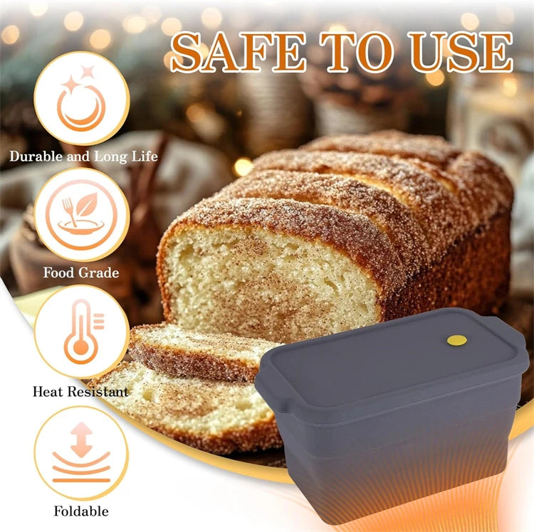Lmetjma Silicone Bread Loaf Pan Collapsible Bread Toast