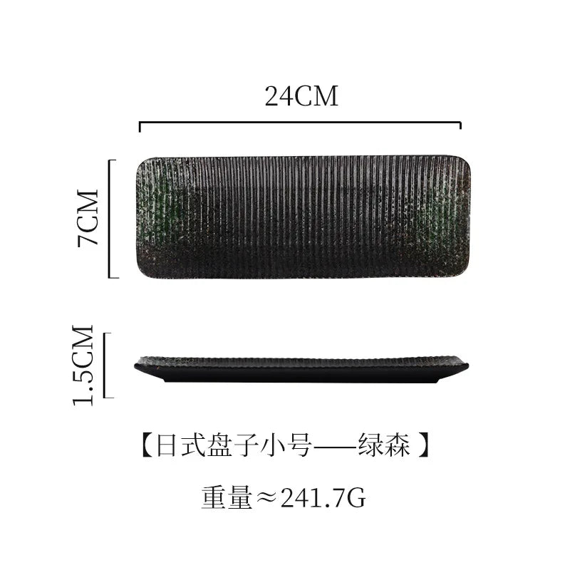 Japanese-Style Rectangular Plate Creative Ceramic Dish Sushi