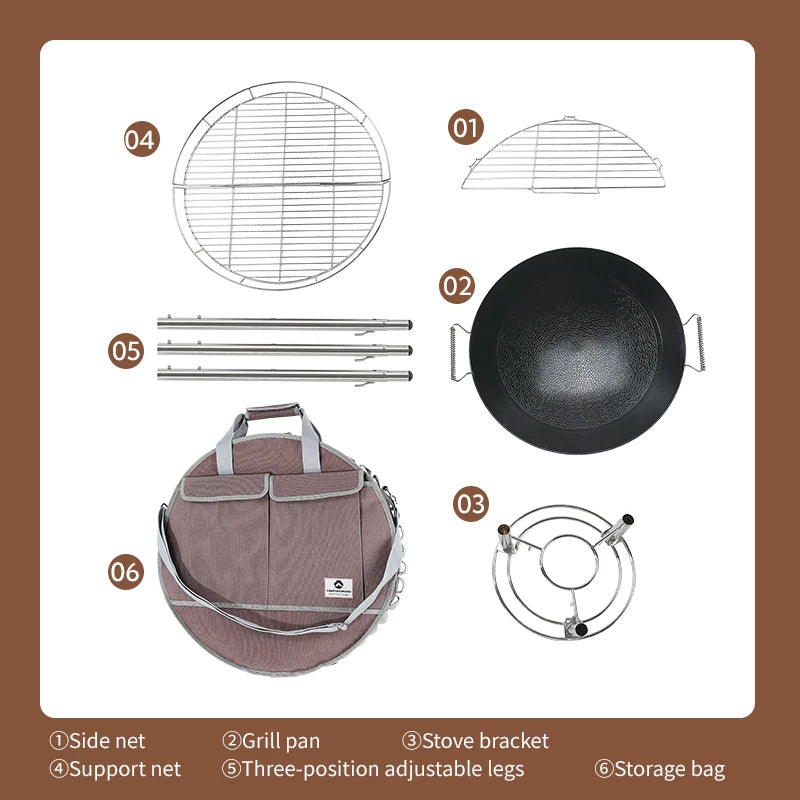 Campingmoon Gr-901 Camping Gas Stove Fire Grill Outdoor