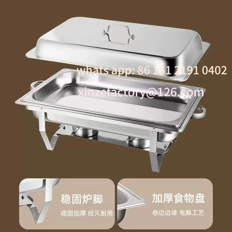 Stainless Steel Dining Stove Foldable Flip Cover Rectangular