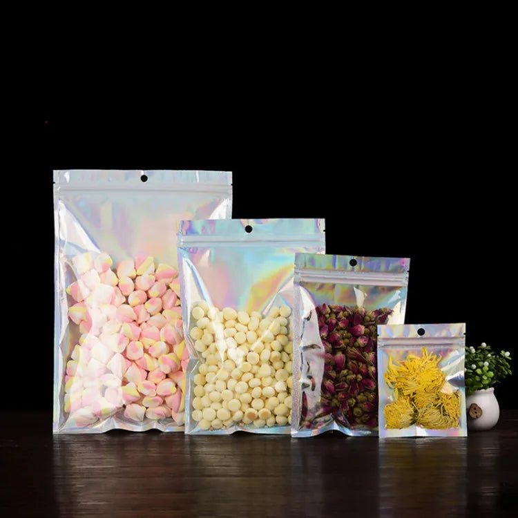 200pcs Resealable Translucent Holographic Storage Bag Hologram