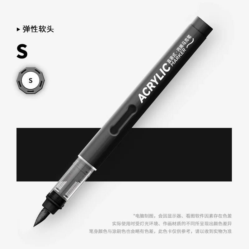 120/1 Colors Direct-Liquid Acrylic Brush Markers Pen Waterproof