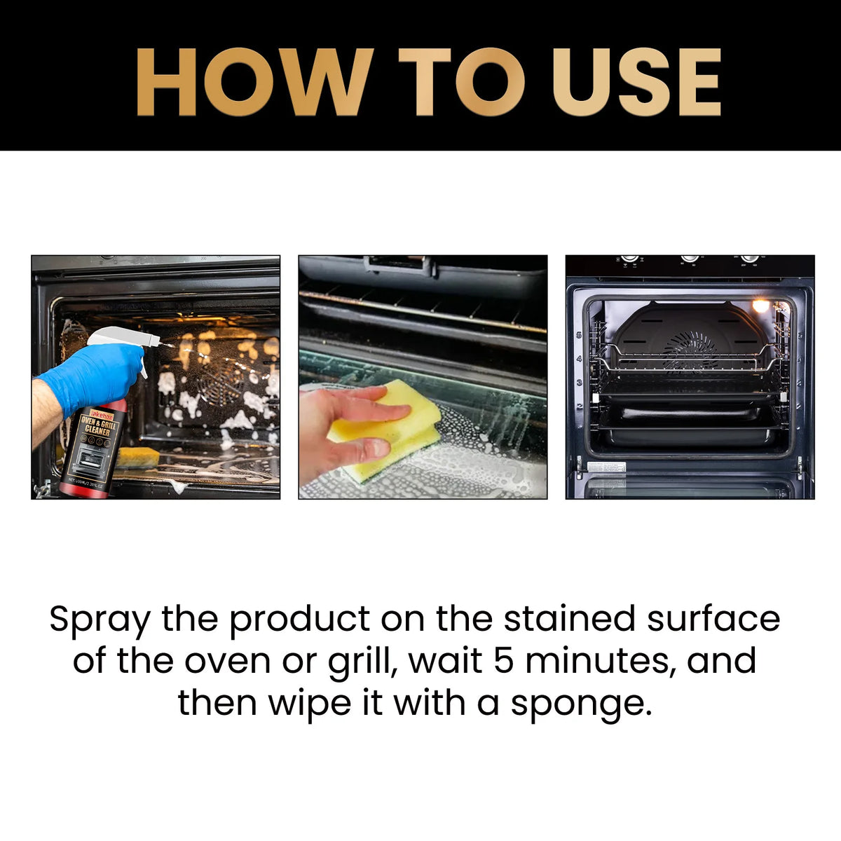 Stove Oven Foam Cleaner Quick Cleaning Inner Wall