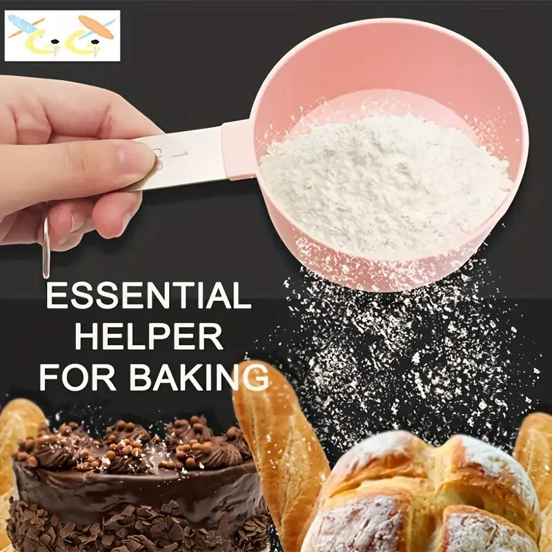 8pcs Measuring Cups & Spoons Stackable Nesting Measure
